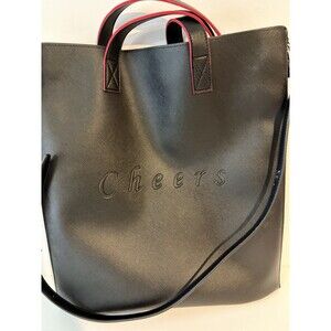 Crabtree And Evelyn London “Cheers” Kensington Expandable Black Tote Bag